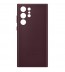 Husa Leather Cover pentru Samsung Galaxy S22 Ultra, Burgundy